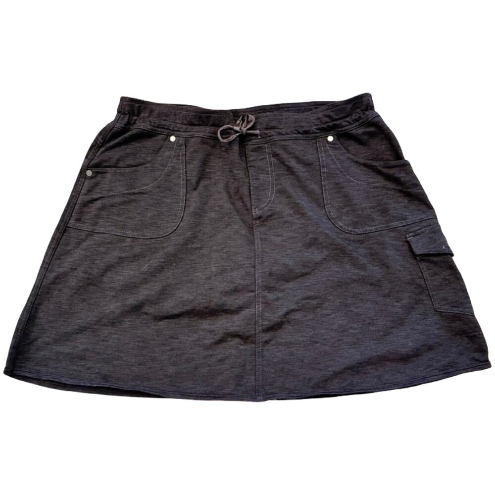 Kuhl Black Cargo Mini Skort Pockets Built in Shorts Hiking Athletic Golf size L - Picture 2 of 10